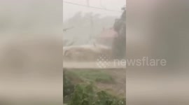 Powerful hailstorm hits Chinese city causing serious damage to local farms