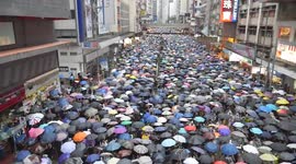 Hong Kong: File footage shows crowd of over 1.7 million turn street into sea of umbrellas during peaceful protest