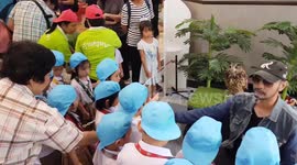 School Children Amazed To See Owl