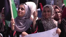 Palestinian lawyers hold protest in Gaza Strip to protest Israeli occupation