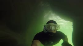 Snorkeling Through Underwater Caves