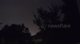 Spectacular lightning show in Guelph Ontario tonight northwest of Toronto as late summer thunderstorms rumbled through