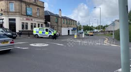 Armed police in Scotland surround man armed with a knife at a Falkirk train station