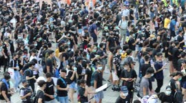 Newsflare Edit - Hong Kong Secondary School Students Rally in Support of the Anti Extradition Bill Protests