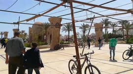 People Walking Out Off Masjjed El Moustafa Sharm El SHiekh