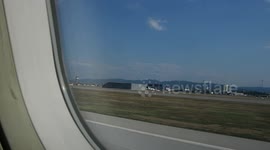 Take off flight Madrid-Sofia