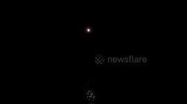Moon light reflection on river water