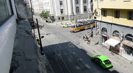 Street cars in Sofia Bulgaria center