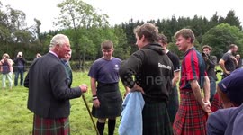 Kilted Prince Charles makes surprise visit to Highland Games