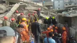 Two dead, several feared trapped as four-storey building collapses in western India