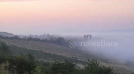 Timelapse captures mystical scene as mist rolls back over Yorkshire moor