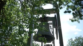 Bells of Tsarevets Fortress and view of Veliko Tarnovo city in Bulgaria