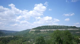 View of Trapezitsa and Veliko Tarnovo from the top of Tsarevets Fortress, in Bulgaria