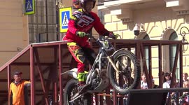 3d annual Moto Capital festival brought Stuntman show on display in St Petersburg, Russia
