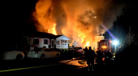 Massive house fire tackled by First Responders in Pennsylvania
