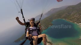 Paragliding over the Blue Lagoon in Turkey!