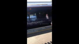 Hottest Bank Holiday - Swarms of people get off train at whitstable train station