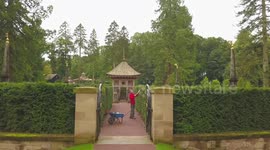 These stunning pictures show a maze commissioned by Prince Charles at a country pad he helped to save - inspired by his childhood love of labyrinths