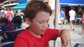 10 year old eating a lemon - hilarious reaction!
