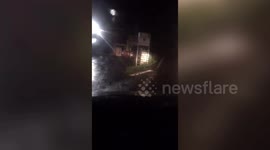 Crocodile ventures out of overflowing dam, enters residential area, triggering panic among locals in central India