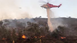 Firefighters attempt to contain Los Angeles brush fire
