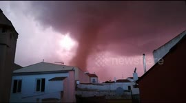 Tornado rips through Malaga, Spain