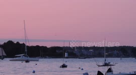 Salem Harbor Dusk - Schooner Fame - Fort Pickering Light