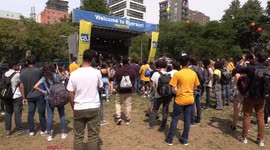 Toronto university students on campus for the start of frosh week and leading up to classes starting in September here at Ryerson