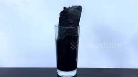 Sugar grows into unusual black mass during experiment by Ukrainian scientist