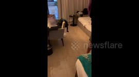 British tourists' Ibiza hotel room flooded after severe storm