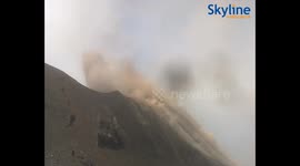 Huge eruption at Stromboli volcano caught on live webcam