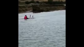 Waterskiing fail