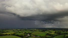 Aerial View of Thunderstorm