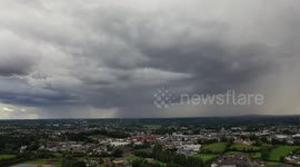 Drone View of Thunderstorm Clouds Looming
