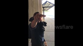 Woman yells racist abuse at Muslim American in Albany, New York