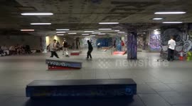 Skateboarding in full swing at the refurbished Southbank Undercroft