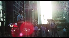 rush hour commuters heading home in london docklands