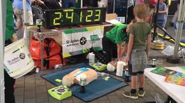 St John Ambulance student volunteers take on CPR marathon