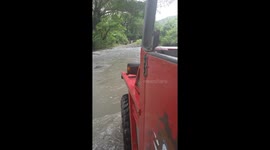 Jeep river crossing close up
