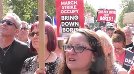 Britain - Stop The Coup, defend democracy - protest at Downing Street, London, UK