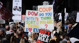Protesters swarm Downing Street against suspension of UK parliament