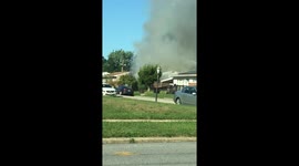 Bravery of Firemen! House on fire