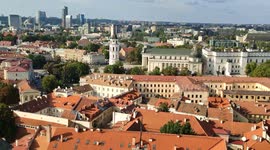 Vilnius old town and cathedrals bells
