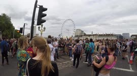 Anti-Boris protestors block London's Westminster Bridge