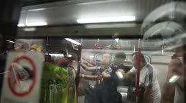 AUGUST 31: Vicious brawl on Hong Kong MRT between anti- and pro-government supporters