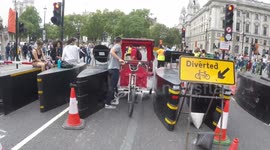 Rickshaw Driver Gets Stuck
