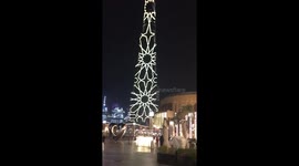 Burj Khalifa lightening show ( world tallest tower)