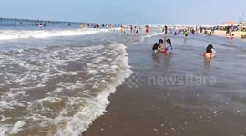 Tourist Enjoys Summer vacation In Ras El Bar