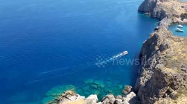 Sailing on a boat at Aegean Sea