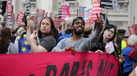 Protesters clash outside Downing Street on evening of PM addressing the nation